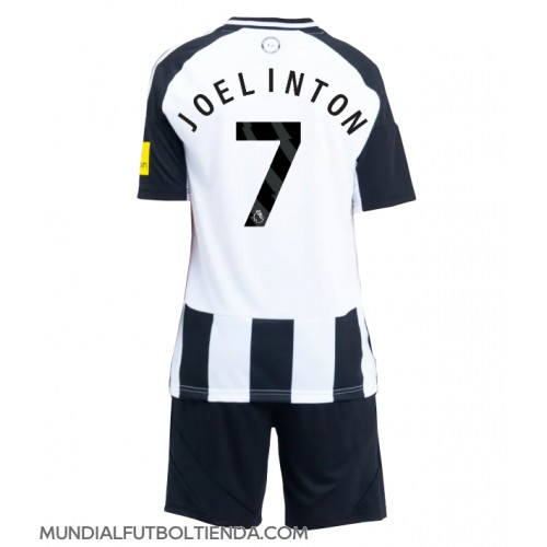 Camiseta Newcastle United Joelinton #7 Primera Equipación Replica 2024-25 para niños mangas cortas (+ Pantalones cortos)